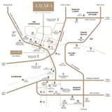 Amara Residences location map, official developer visual showing Ara Damansara LRT and Citta Mall