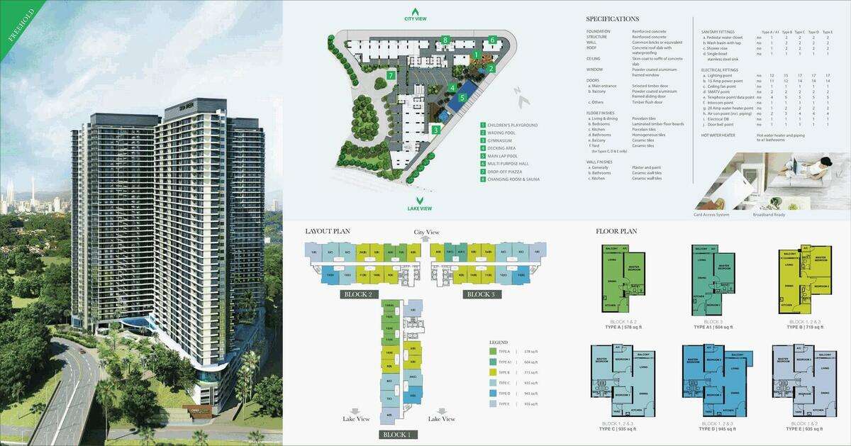 Desa Green floor plan sheet from official brochure