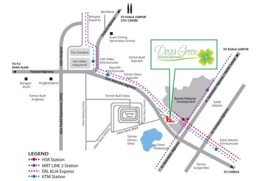Desa Green location map from official brochure