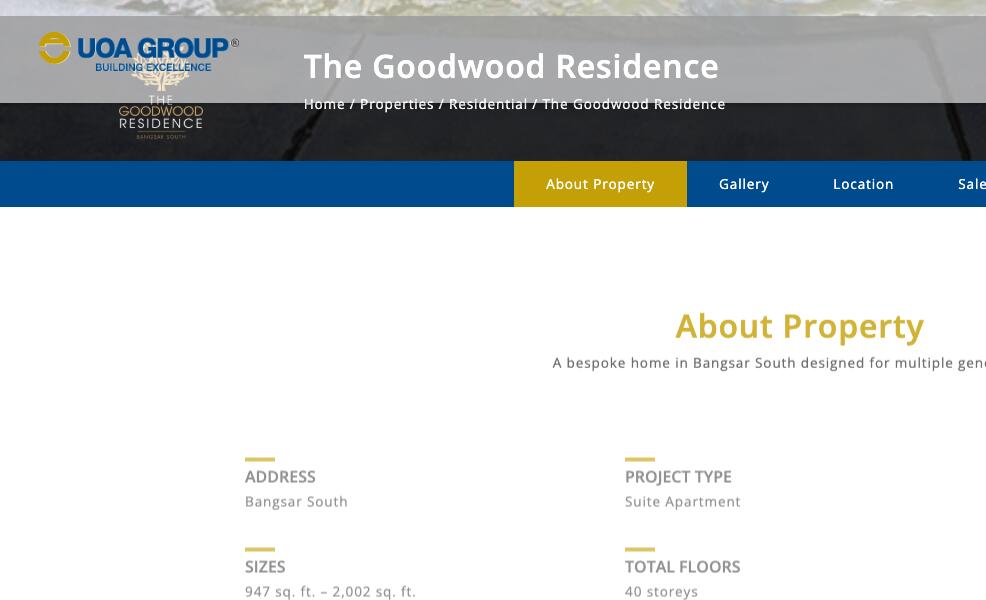 The Goodwood Residence official facility visual