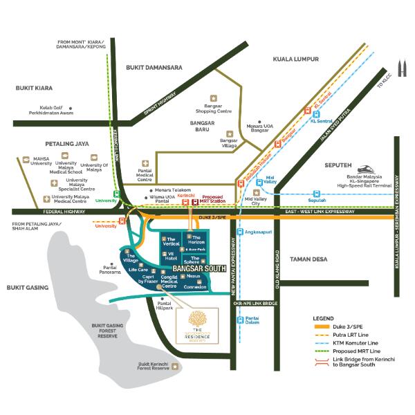 The Goodwood Residence location map from official brochure
