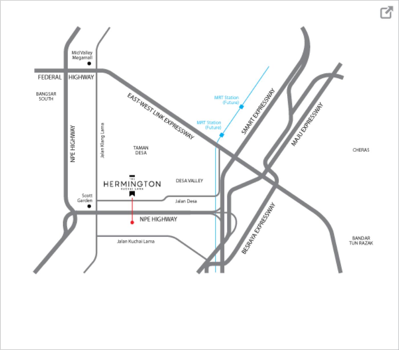 Location map from developer website