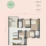 M Oscar floor plan from the official project page