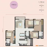 M Oscar floor plan from the official project page
