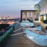 SKYLUXE On The Park rooftop bar deck facility, official developer render (SkyWorld Development)