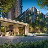 The Atera official developer render — main entrance, artist's impression (Paramount Property)